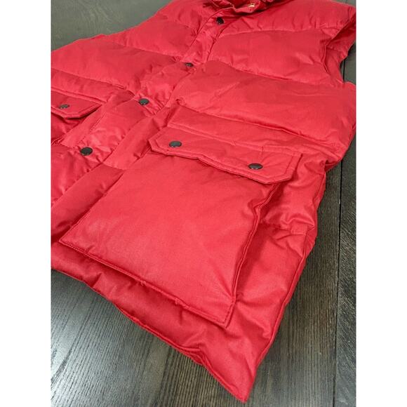 Vintage SKOR Adventure Outdoor Gear Goose Down Puffer Vest Red Size XL - Picture 4 of 12